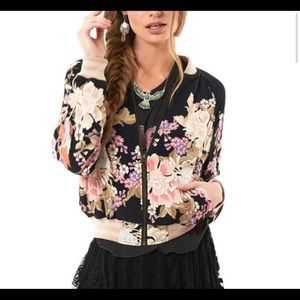 Floral Bomber Jacket